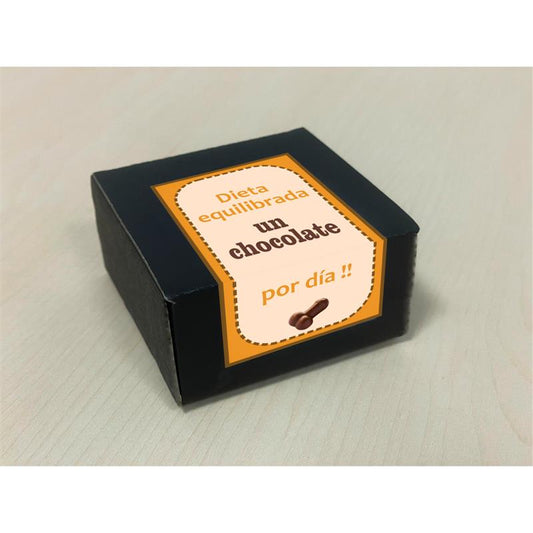 DIVERTY SEX - CAJA DE 8 BOMBONES CHOCOLATE PURO FORMA PENE