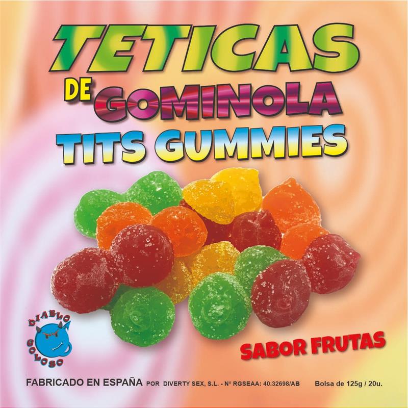 DIVERTY SEX - CAJA DE GOMINOLAS FORMA DE PECHO SABOR FRUTA