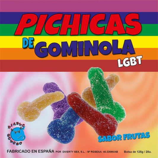 DULCISWEET - CAJA GOMINOLAS PITO SABOR FRUTAS LGBTQ+