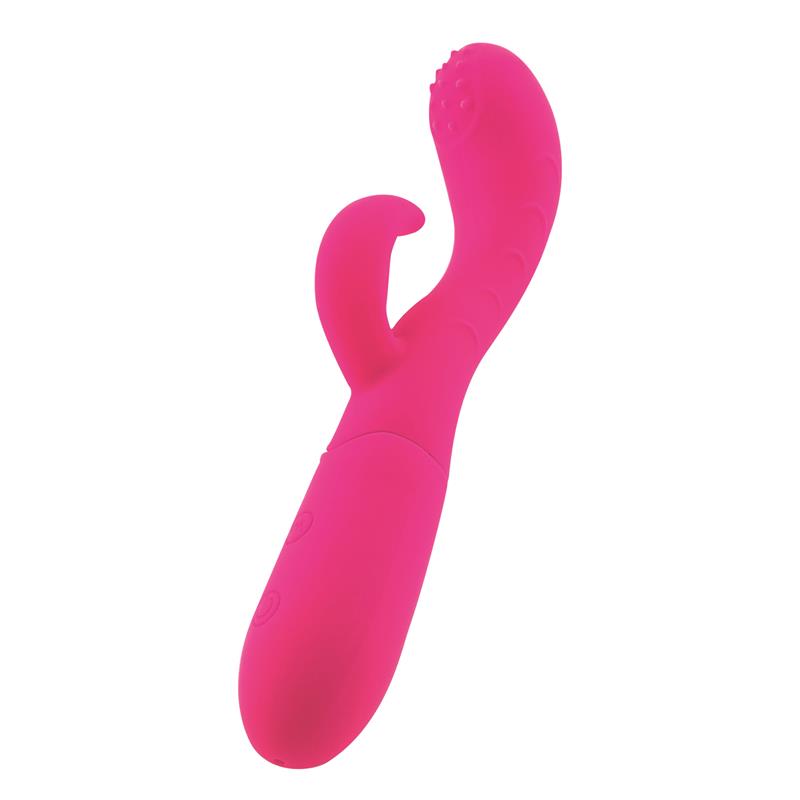 GOODIES - CAKEY VIBRADOR PUNTO G Y CONEJITO USB SILICONA FUCHSIA