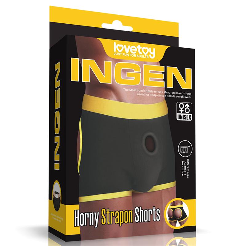LOVETOY - CALCONCILLO/BOXER SHORTS HORNY STRAPON TALLA M/L UNISEX