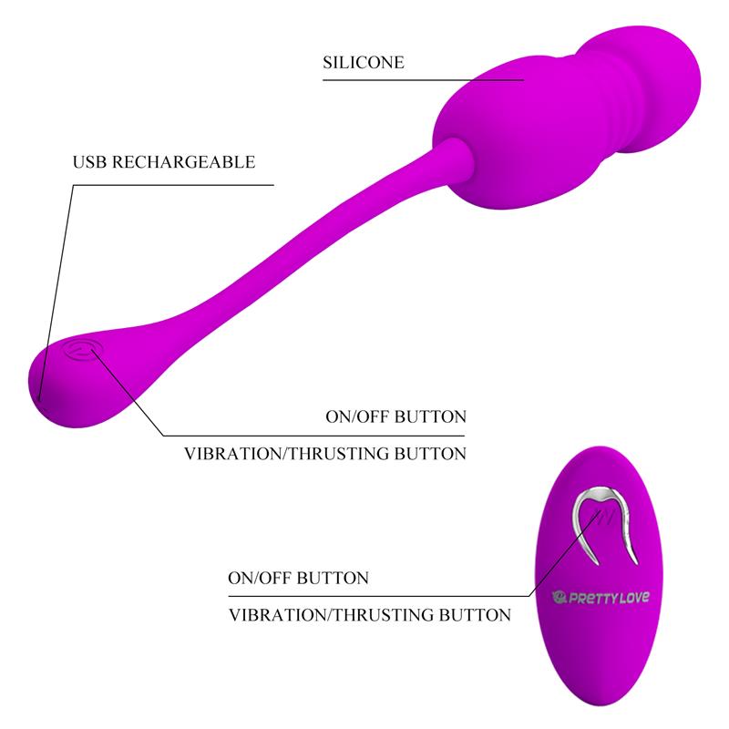 PRETTYLOVE - CALLIERI HUEVO VIBRADOR CON THRUSTING Y CONTROL REMOTO