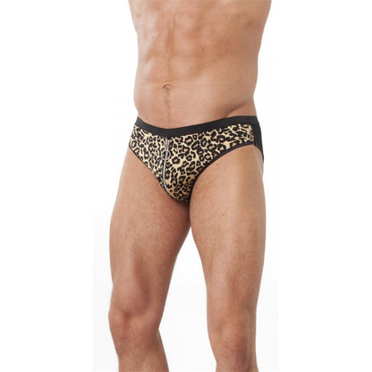 AMORABLE - CALZONCILLO CON CREMALLERA LEOPARDO TALLA UNICA