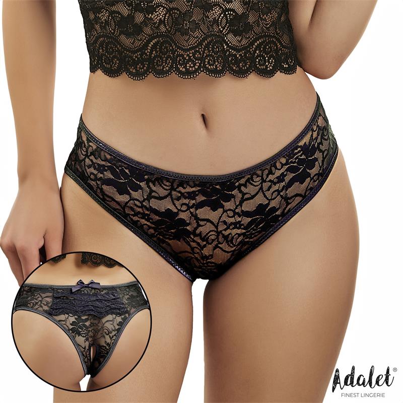 ADALET LINGERIE - CAMILA BRAGUITAS ABIERTAS CON ENCAJE FLORAL