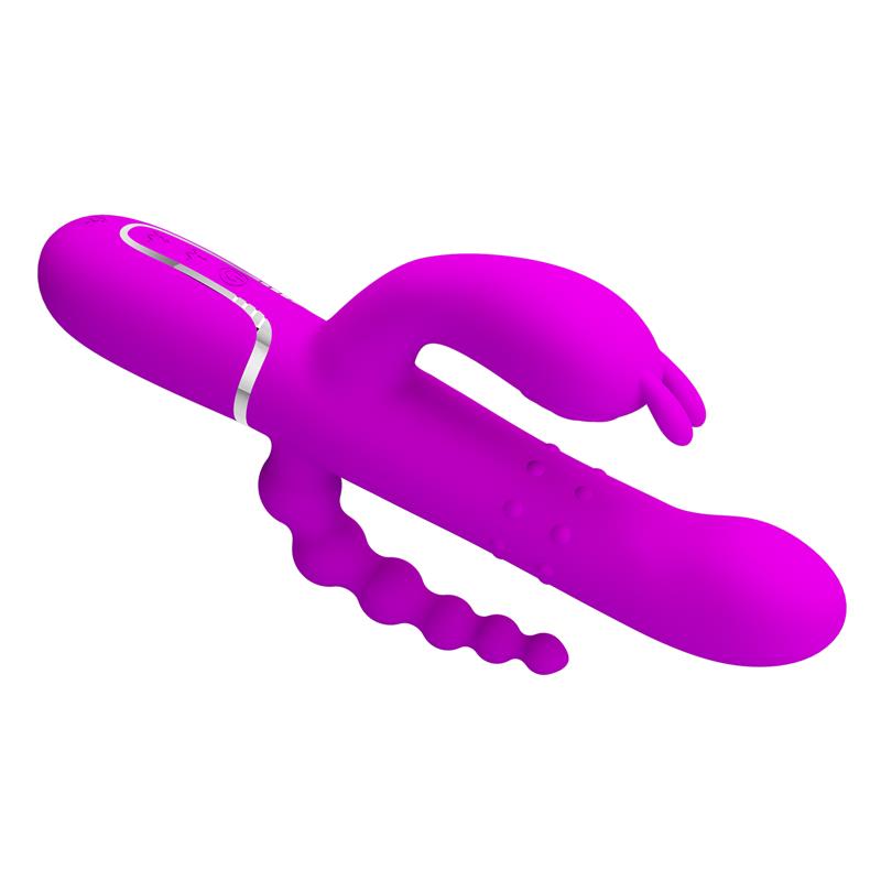 PRETTY LOVE - CAMMY TRIPLE VIBRADOR MULTIFUNCIÓN 4 EN 1 ROSA