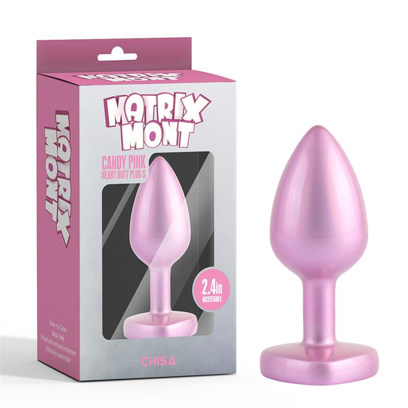CHISA - CANDY PINK HEART PLUG ANAL CON JOYA EN LA BASE S