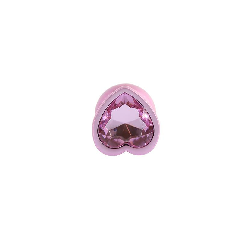 CHISA - CANDY PINK HEART PLUG ANAL CON JOYA EN LA BASE S