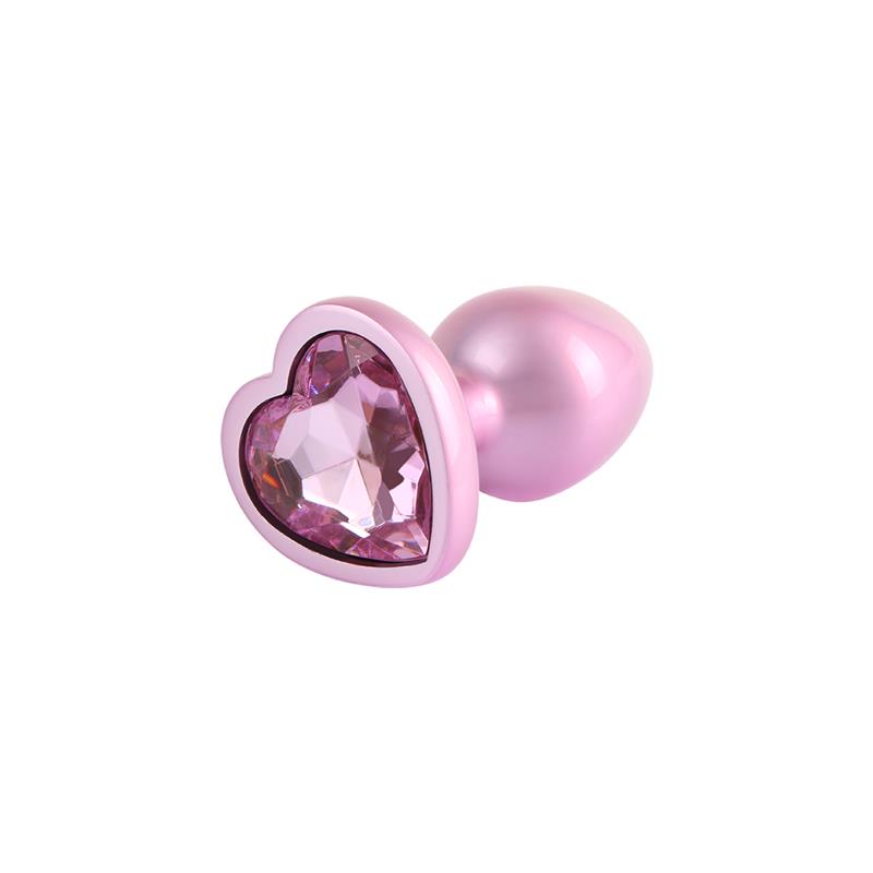 CHISA - CANDY PINK HEART PLUG ANAL CON JOYA EN LA BASE S