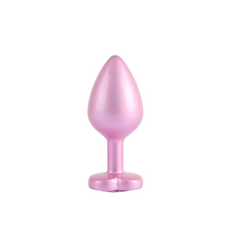 CHISA - CANDY PINK HEART PLUG ANAL CON JOYA EN LA BASE TALLA M