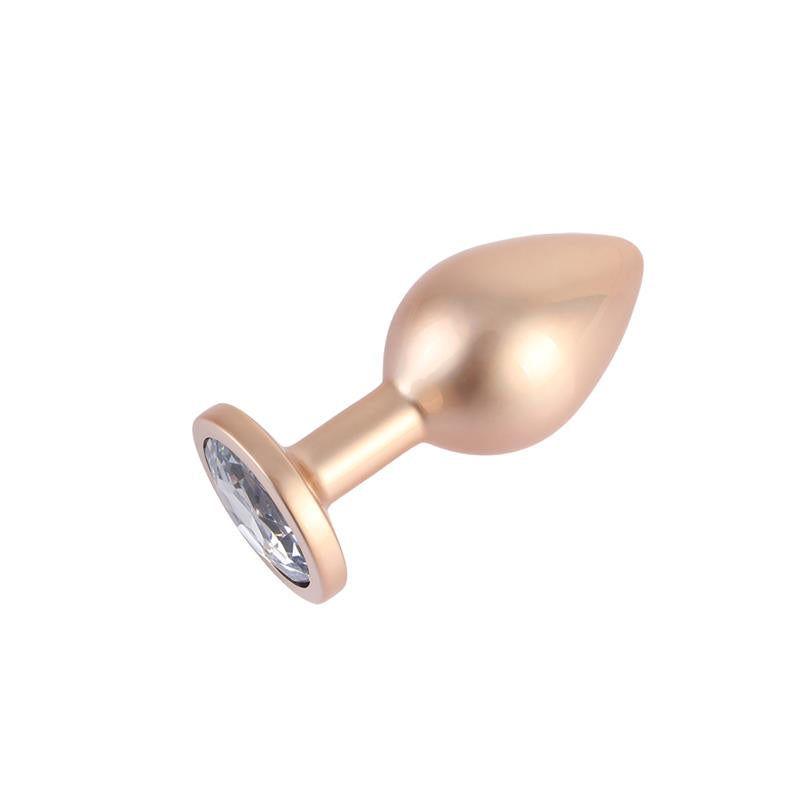 CHISA - CANDY ROSE GOLD GEM PLUG ANAL CON JOYA EN LA BASE TALLA M