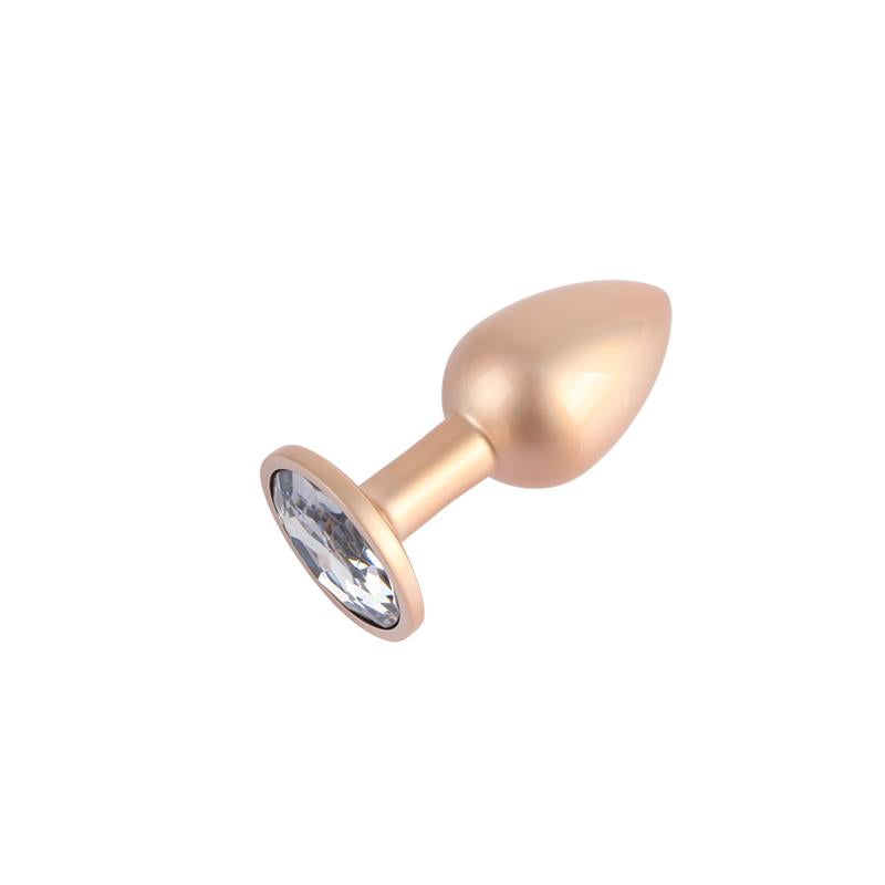 CHISA - CANDY ROSE GOLD GEM PLUG ANAL CON JOYA EN LA BASE TALLA S