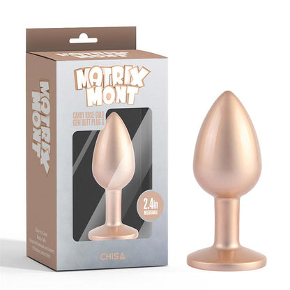 CHISA - CANDY ROSE GOLD GEM PLUG ANAL CON JOYA EN LA BASE TALLA S