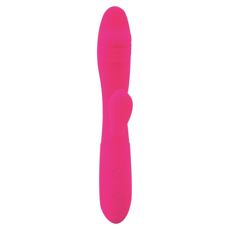 GOODIES - CANDY VIBRADOR CON CONEJITO PUNTO G USB SILICONA FUCSHIA