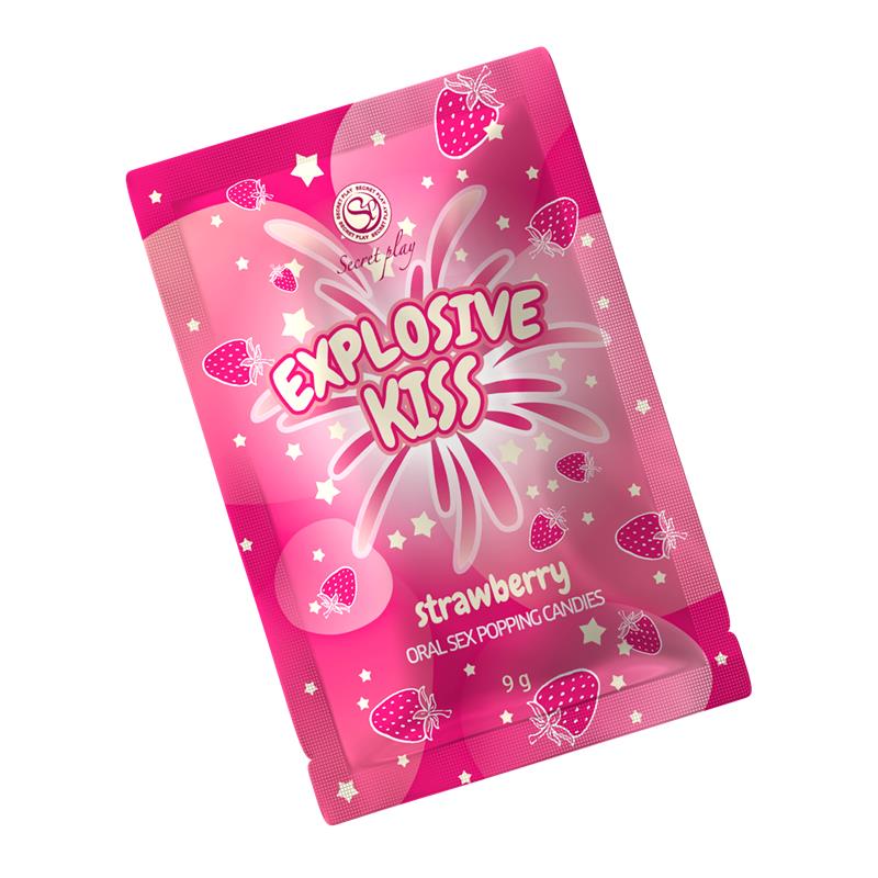SECRET PLAY - CARAMELOS EXPLOSIVOS SEXO ORAL POPPING CANDIES UNIDAD SABOR FRESA
