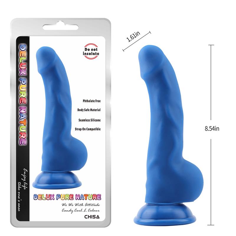 CHISA - CARL.L DILDO SILICONA LIQUIDA AZUL 21.7CM