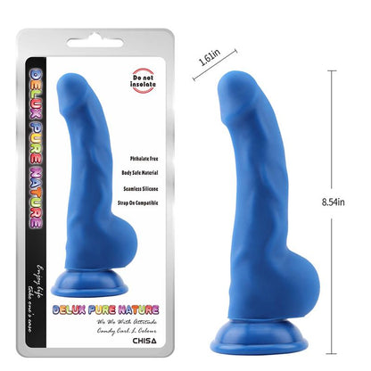 CHISA - CARL.L DILDO SILICONA LIQUIDA AZUL 21.7CM