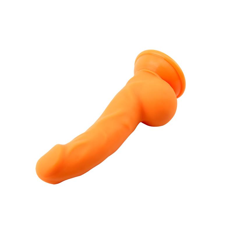 CHISA - CARL.L DILDO SILICONA LIQUIDA NARANJA 21.7CM,O4.1CM