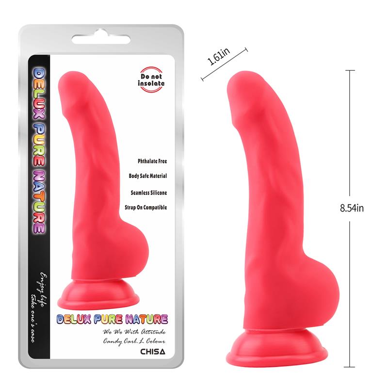 CHISA - CARL.L DILDO SILICONA LIQUIDA ROJO 21.7CM