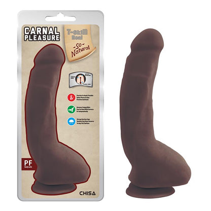 CHISA - CARNAL PLEASURE DILDO DUAL DENSITY MARRÓN 23.5CM