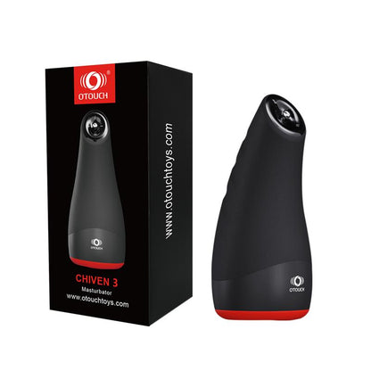 OTOUCH - CHIVEN 3 MASTURBADOR MASCULINO EFECTO CALOR SILICONA LÍQUIDA NEGRO