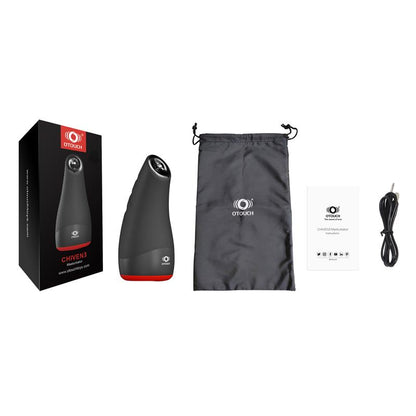 OTOUCH - CHIVEN 3 MASTURBADOR MASCULINO EFECTO CALOR SILICONA LÍQUIDA NEGRO