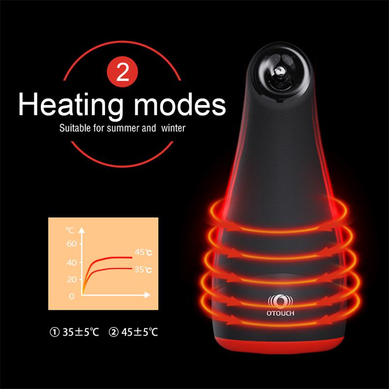 OTOUCH - CHIVEN 3 MASTURBADOR MASCULINO EFECTO CALOR SILICONA LÍQUIDA NEGRO