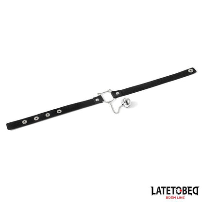 LATETOBED BDSM LINE - CHOKER CON ARO CON OREJITAS Y CASCABEL