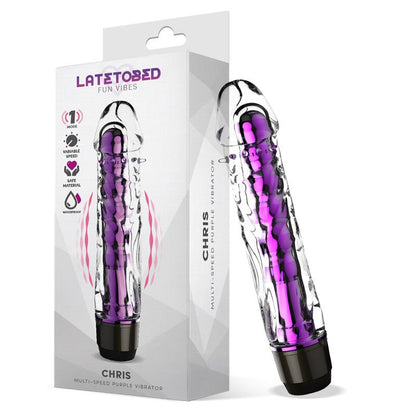 LATETOBED - CHRIS VIBRADOR MULTI-VELOCIDAD PÚRPURA