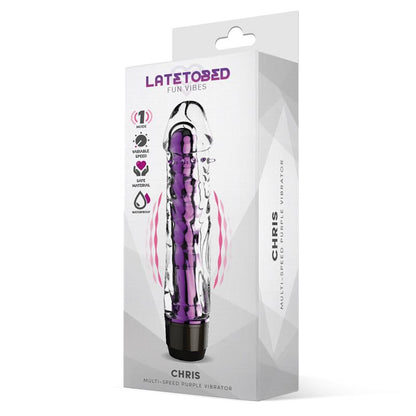 LATETOBED - CHRIS VIBRADOR MULTI-VELOCIDAD PÚRPURA