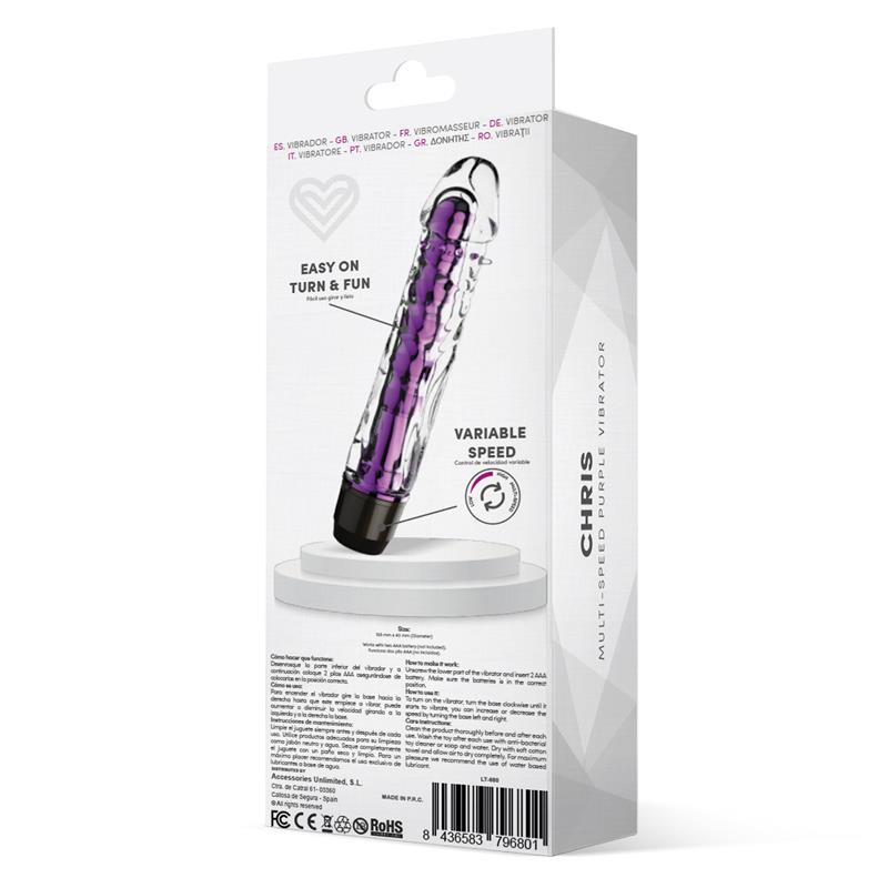 LATETOBED - CHRIS VIBRADOR MULTI-VELOCIDAD PÚRPURA