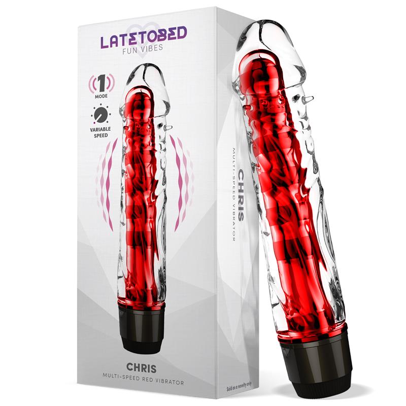 LATETOBED - CHRIS VIBRADOR MULTI VELOCIDAD ROJO