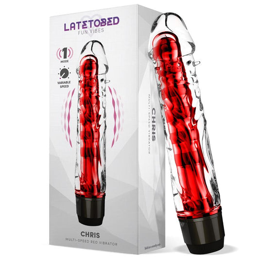 LATETOBED - CHRIS VIBRADOR MULTI VELOCIDAD ROJO