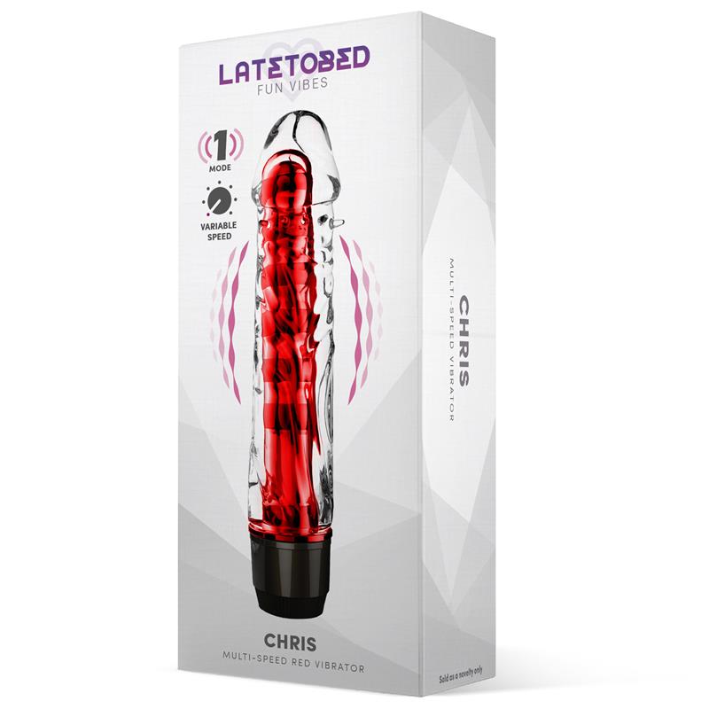 LATETOBED - CHRIS VIBRADOR MULTI VELOCIDAD ROJO