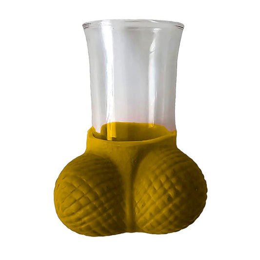 DIVERTY SEX - CHUPITO DE CRISTAL CON TESTICULOS DORADO