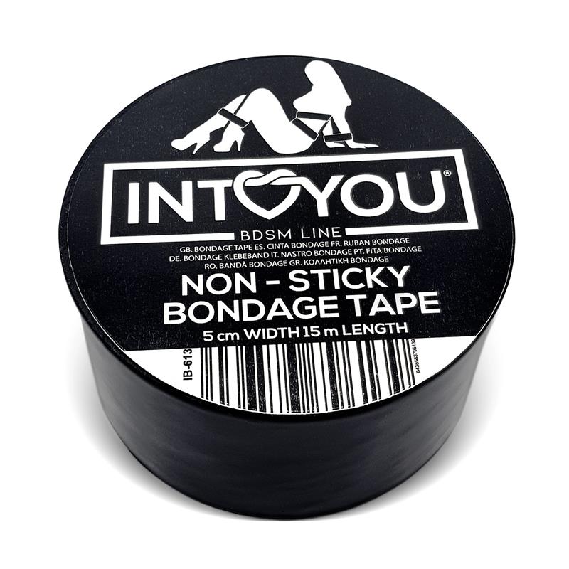 INTOYOU BDSM LINE - CINTA DE BONDAGE NO PEGAJOSA NEGRO 5 METROS