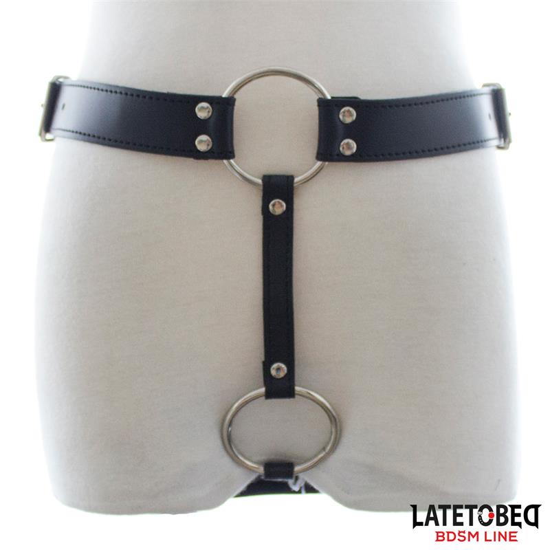 LATETOBED BDSM LINE - CINTURÓN CASTIDAD TIPO TANGA AJUSTABLE
