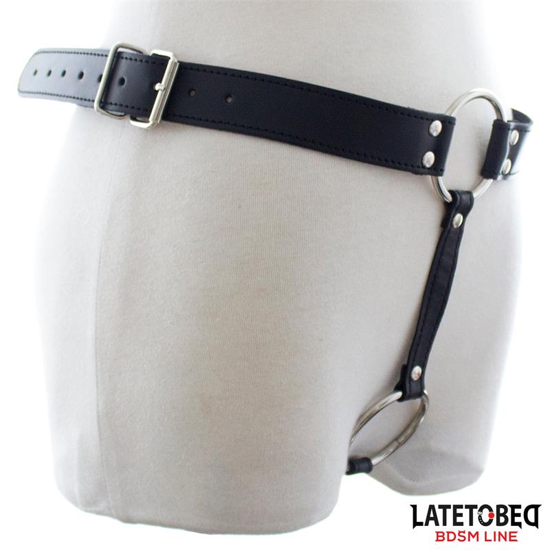 LATETOBED BDSM LINE - CINTURÓN CASTIDAD TIPO TANGA AJUSTABLE