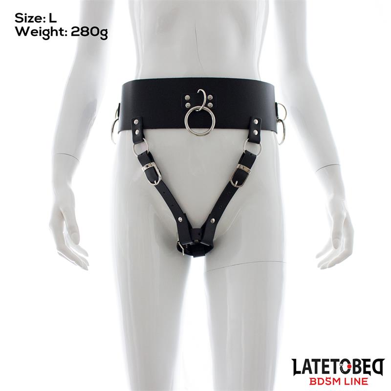 LATETOBED BDSM LINE - CINTURÓN DE CASTIDAD FEMENINO AJUSTABLE