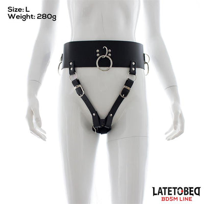 LATETOBED BDSM LINE - CINTURÓN DE CASTIDAD FEMENINO AJUSTABLE