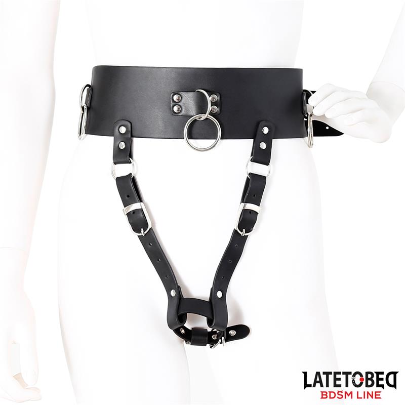 LATETOBED BDSM LINE - CINTURÓN DE CASTIDAD FEMENINO AJUSTABLE