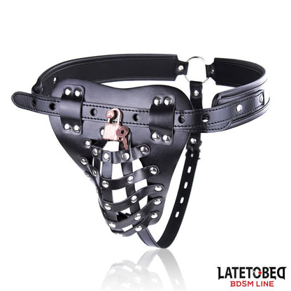 LATETOBED BDSM LINE - CINTURÓN DE CASTIDAD MASCULINO CON CANDADO AJUSTABLE