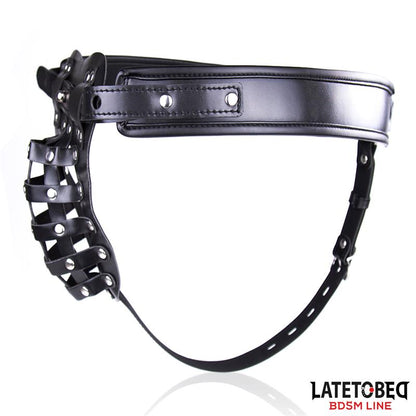 LATETOBED BDSM LINE - CINTURÓN DE CASTIDAD MASCULINO CON CANDADO AJUSTABLE
