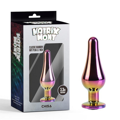 CHISA - CLASSIC RAINBOW PLUG ANAL JOYA EN LA BASE 3.7