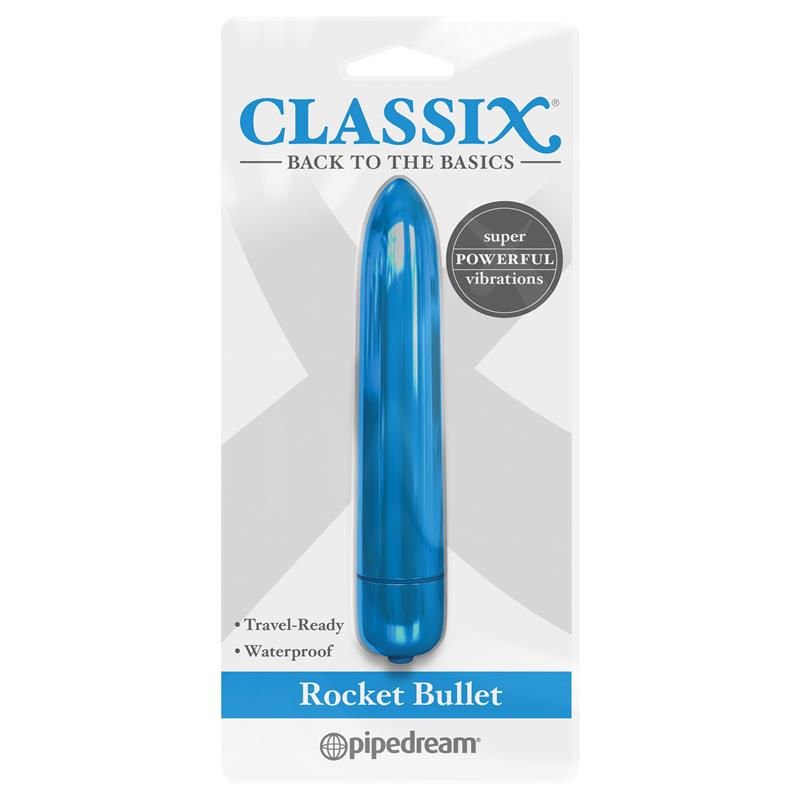 CLASSIX - BALA VIBRADORA ROCKET AZUL