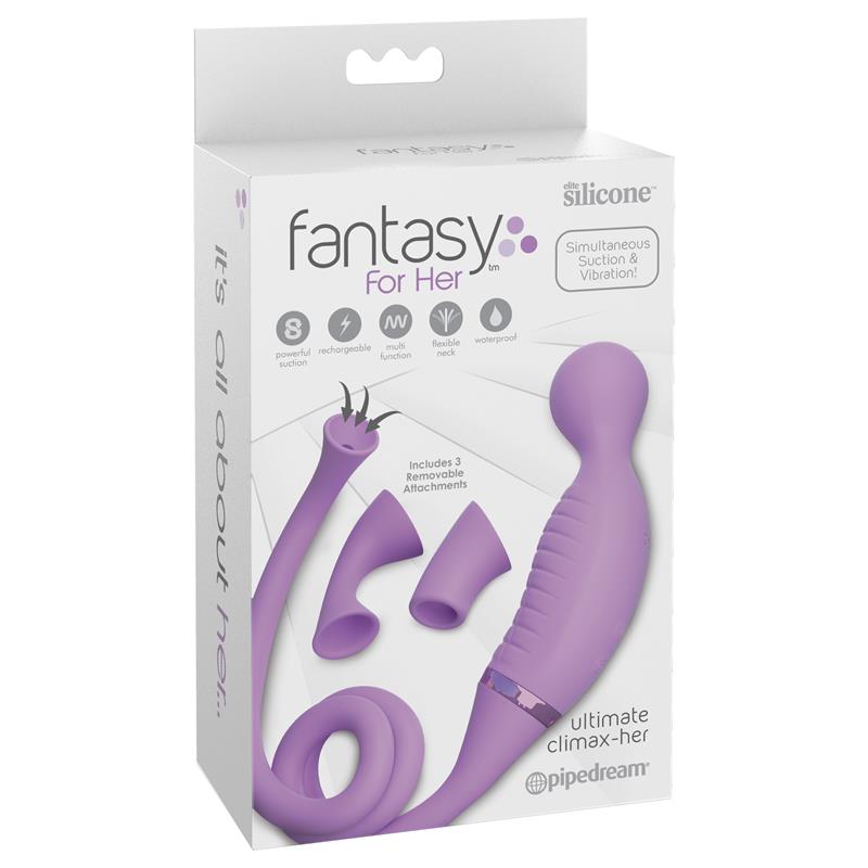 FANTASY FOR HER - CLIMAX-HER VIBRADOR Y ESTIMULADOR CON 2 CABEZALES