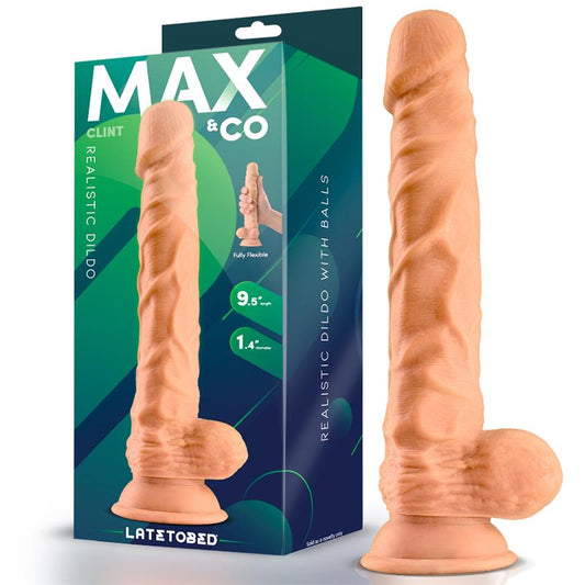 MAX & CO - CLINT DILDO REALISTA CON TESTÍCULOS NATURAL 9.8