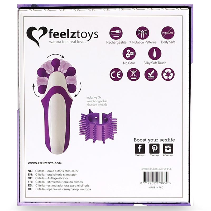 FEELZTOYS - CLITELLA ESTIMULADOR SEXO ORAL CON ACCESORIOS PÚRPURA