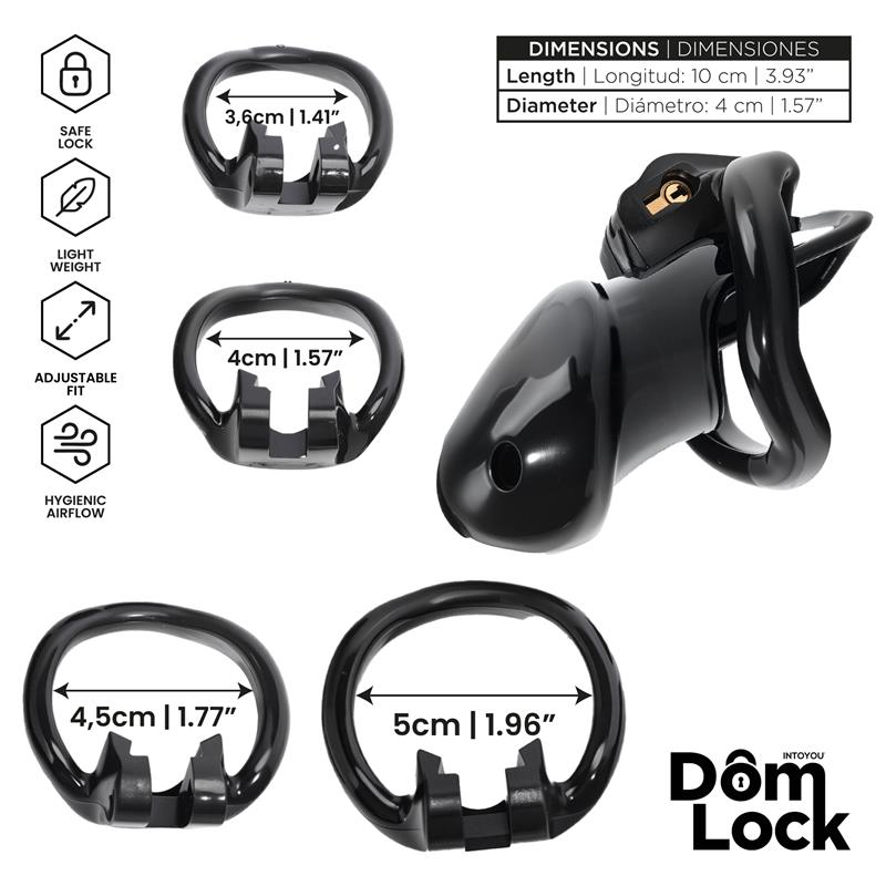 DOMLOCK - CLOSURE JAULA PARA EL PENE CON CANDADO INTERNO