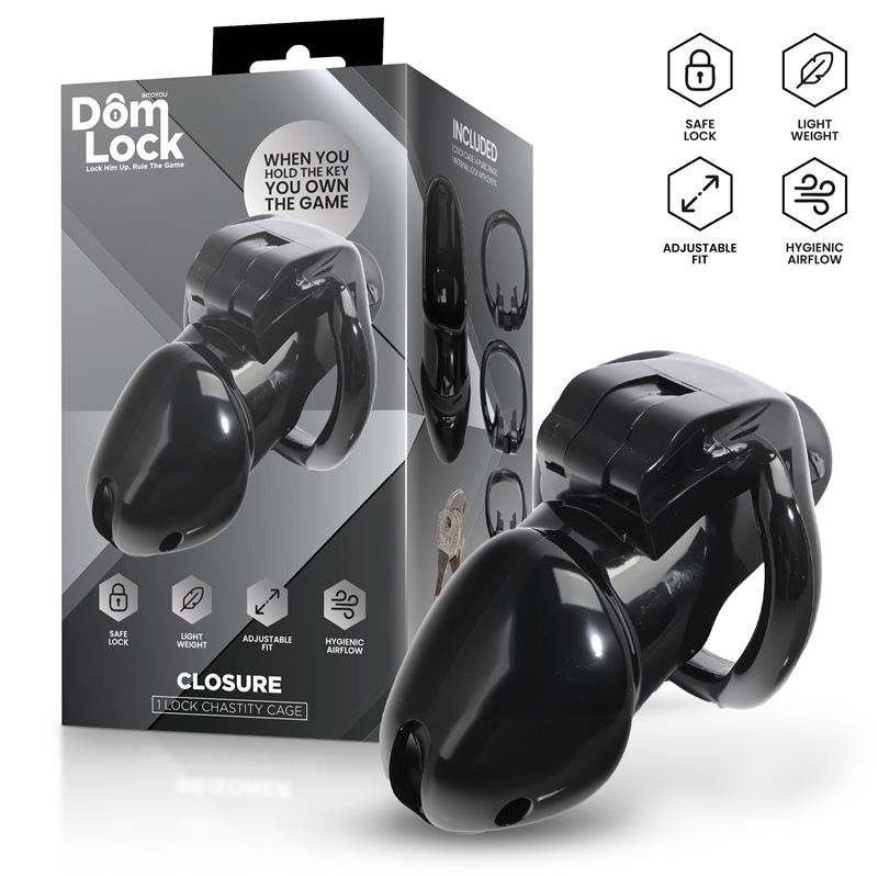 DOMLOCK - CLOSURE JAULA PARA EL PENE CON CANDADO INTERNO
