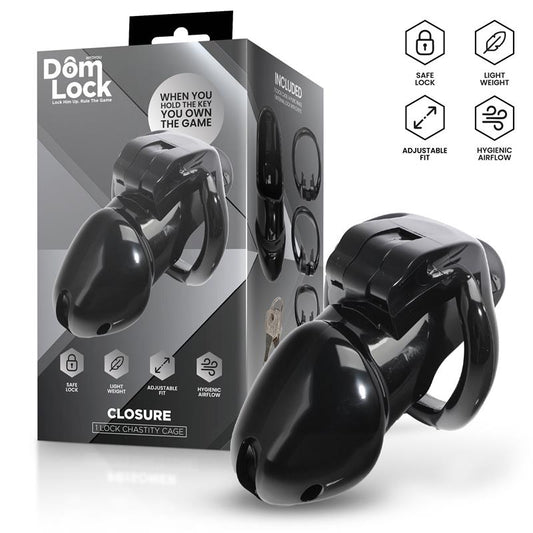 DOMLOCK - CLOSURE JAULA PARA EL PENE CON CANDADO INTERNO